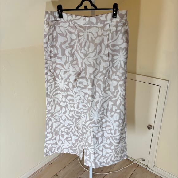 Loft Lou & Grey NWT Jungle Linen Cotton Wide Leg Crop Pant & Tie Front Tank XXL - Picture 12 of 15